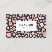 Sweet Daisies Floral QR Code Social Media Chic Visitekaartje (Voorkant)