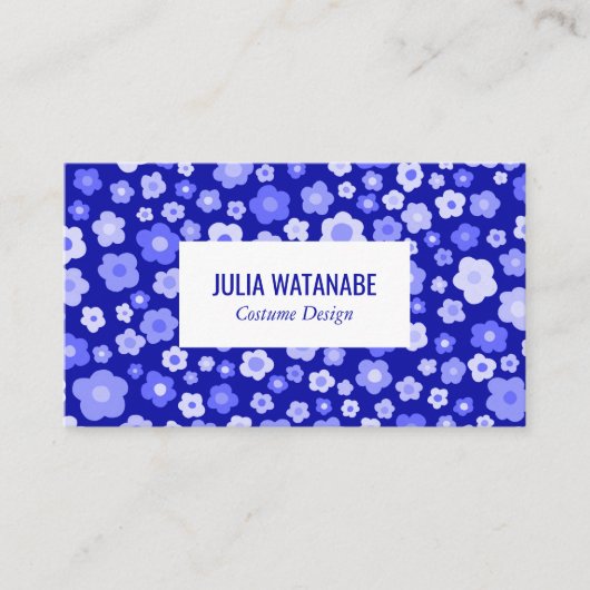 Sweet Daisies Floral QR Code Social Media Chic Visitekaartje (Voorkant)