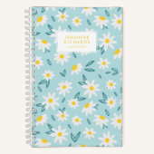 Sweet Daisies patroon gepersonaliseerd Notitieboek (Voorkant)
