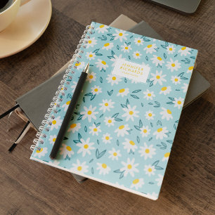 Sweet Daisies patroon gepersonaliseerd Notitieboek