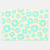 Sweet Daisy Baby Pastel Groen Blauw Roze Inpakpapier Vel (Voorkant)