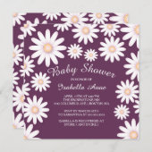 Sweet Daisy Baby shower Invitation Kaart (Voorkant / Achterkant)