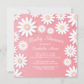 Sweet Daisy Baby shower Invitation Kaart (Voorkant)