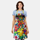 Sweet Daisy bloemenmotief koken Schort (Gedragen)