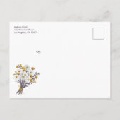 Sweet Daisy Boeket Chic BABY SHOWER CUSTOM Uitnodiging Briefkaart (Achterkant)