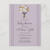 Sweet Daisy Boeket Chic BABY SHOWER CUSTOM Uitnodiging Briefkaart (Voorkant)