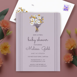 Sweet Daisy Boeket Chic BABY SHOWER CUSTOM Uitnodiging Briefkaart