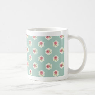 Sweet Daisy-Mok in Aqua Koffiemok