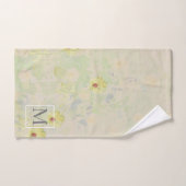 Sweet Daisy Monogram Taupe Bad Handdoek (Handdoek)