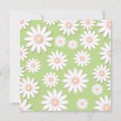 Sweet Daisy Neutral Baby shower Invitation Kaart (Achterkant)