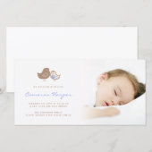 Sweet Damask Chicks Baby Boy Aankondiging (Voorkant / Achterkant)