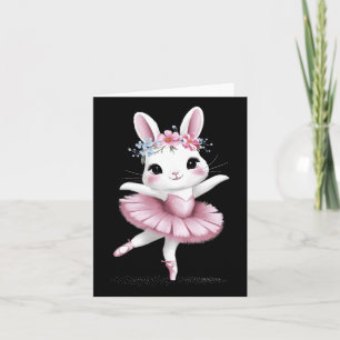 Sweet Dancing Ballerina Bunny Ballet Rabbit Girl E Kaart