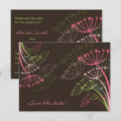 Sweet Dandelions Save-the-Date Briefkaart (Voorkant / Achterkant)