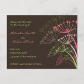 Sweet Dandelions Save-the-Date Briefkaart (Achterkant)