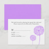 Sweet Dandelions Wedding Response Kaart (Voorkant / Achterkant)