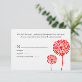 Sweet Dandelions Wedding Response Kaart (Staand voorkant)
