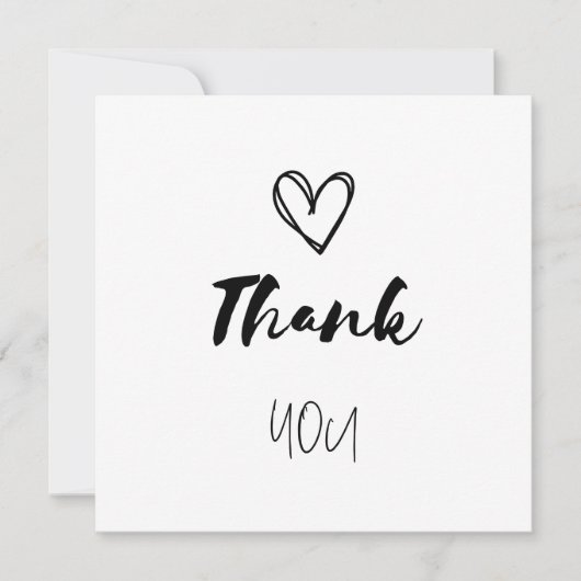 Sweet Dankje hart Bedankkaart (Voorkant)