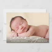 Sweet Dankjewel Foto geboorteaankondiging Kaart (Voorkant)