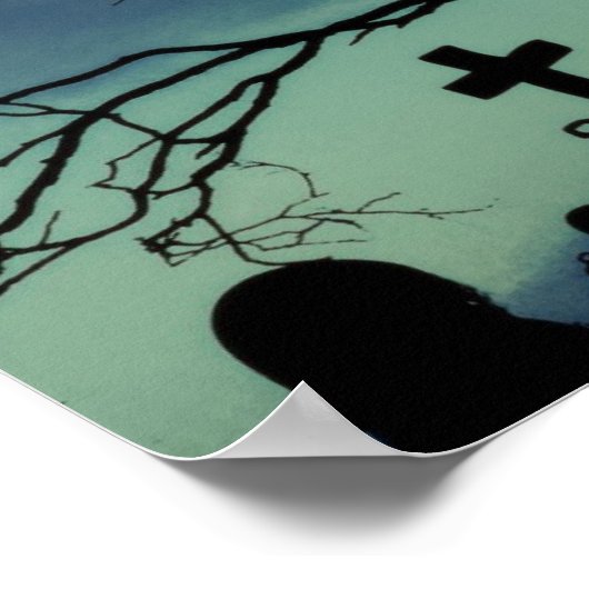 Sweet Darkness Full Moon Graveyard Poster (Hoek)