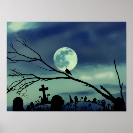 Sweet Darkness Full Moon Graveyard Poster (Voorkant)