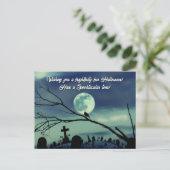 Sweet Darkness Gothic Volle Maan Eerie Graveyard Briefkaart (Staand voorkant)