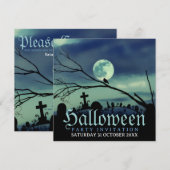 Sweet Darkness Halloween-feestuitnodigingen Kaart (Voorkant / Achterkant)