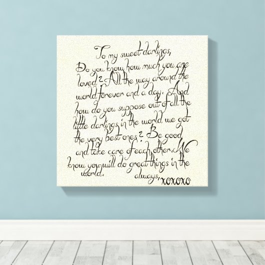 Sweet Darlings Letter Canvas Wrap (Insitu (Houten vloer))
