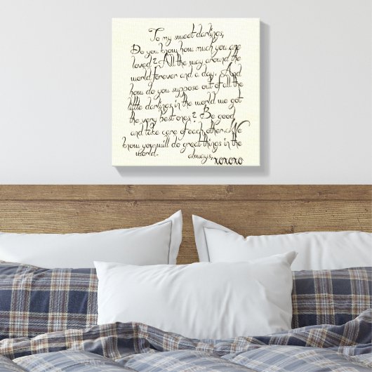Sweet Darlings Letter Canvas Wrap (Insitu (Slaapkamer))
