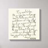 Sweet Darlings Letter Canvas Wrap (Voorkant)