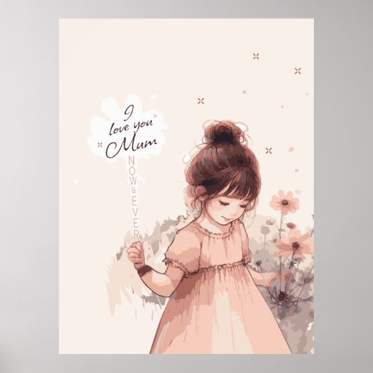 Sweet Daughter Love Mum Poster (Voorkant)