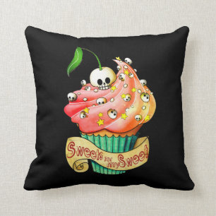 Sweet & Deadly Skull Cupcake Kussen