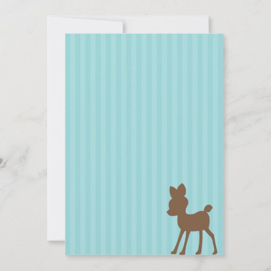 Sweet Deer Baby Shower-uitnodigingen Kaart (Achterkant)