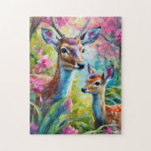 Sweet Deer Kleurrijke Moderne Abstracte Kunst Legpuzzel (Verticaal)