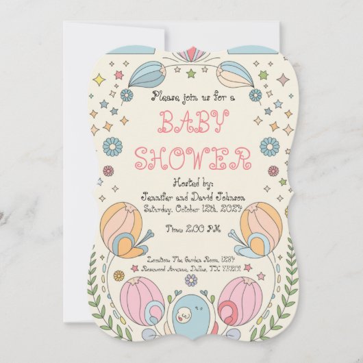 Sweet Delicate Snails Baby shower Kaart (Voorkant)
