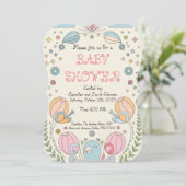 Sweet Delicate Snails Baby shower Kaart (Staand voorkant)