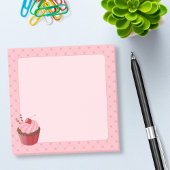 Sweet Delicious Cherry Cupcake on Pink Post-it® Notes