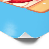 Sweet Delight: Aardbei Shortcake glanzend Perfect Poster (Hoek)