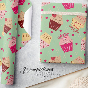 Sweet Delights Cupcake Valentijnsdag Patroon Cadeaupapier