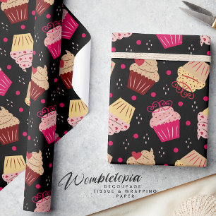 Sweet Delights Cupcake Valentijnsdag Patroon Cadeaupapier