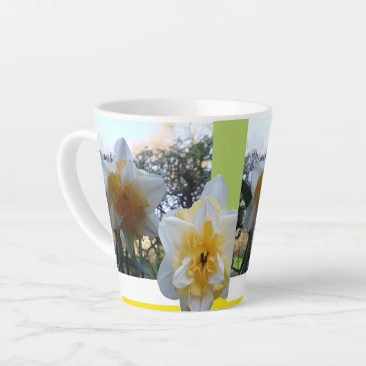 Sweet Desire Daffodils Design Latte Mok (Linkerhoek)