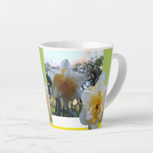 Sweet Desire Daffodils Design Latte Mok (Rechterhoek)