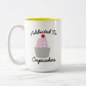 Sweet Dessert Cupcake Design Graphic, aangepaste t Tweekleurige Koffiemok (Links)