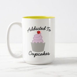 Sweet Dessert Cupcake Design Graphic, aangepaste t Tweekleurige Koffiemok