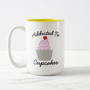 Sweet Dessert Cupcake Design Graphic, aangepaste t Tweekleurige Koffiemok