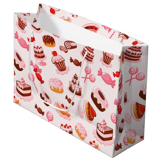 Sweet Dessert Gift Bag - Groot Large Cadeautasje (Voorkant Gekanteld)