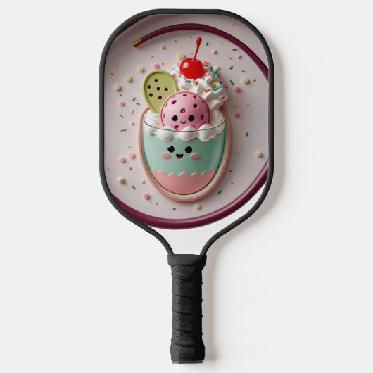 Sweet Dessert Pickleball – Schattige Ice Cream Sun Paddle (Voorkant)