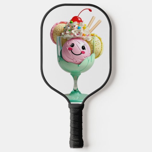 Sweet Dessert Pickleball – Schattige Ice Cream Sun Pickleball Paddle (Voorkant)