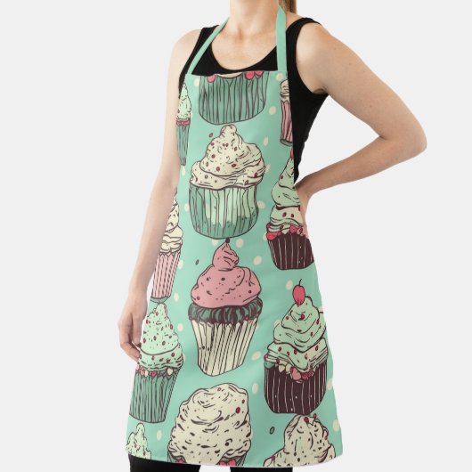 Sweet Dessert Schort met Cute Cupcake Pattern (Insitu)