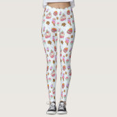 Sweet Dessert Treats Pattern Leggings (Voorkant)