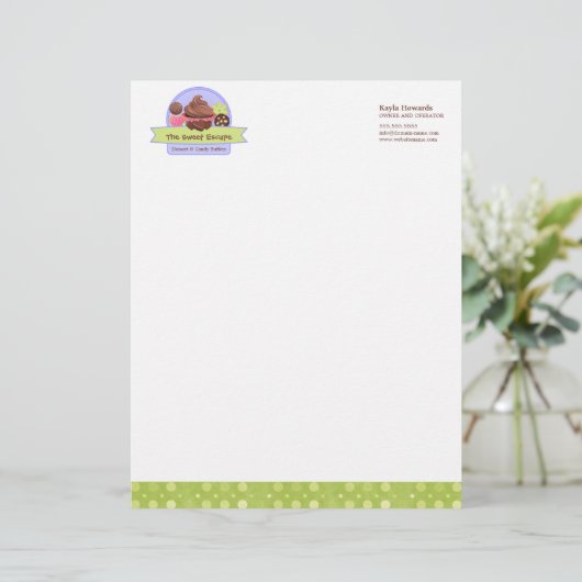 Sweet Desserts Bakery Briefhoofd (Staand voorkant)